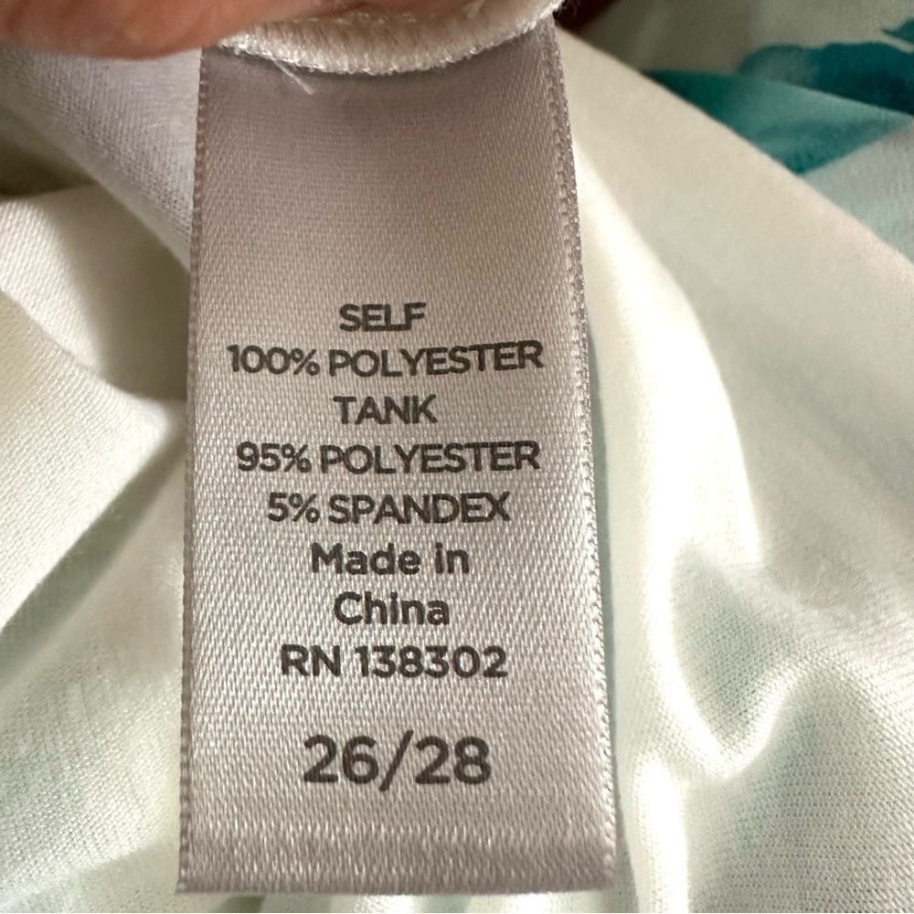 AVENUE Plus Two Layer Lined Top Short Sleeve Navy… - image 5